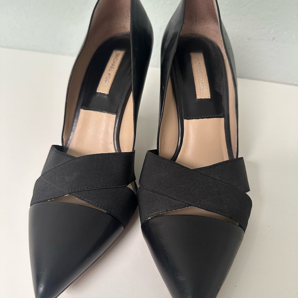 Michael Kors Black Pointed Heels - Picture 2 of 5